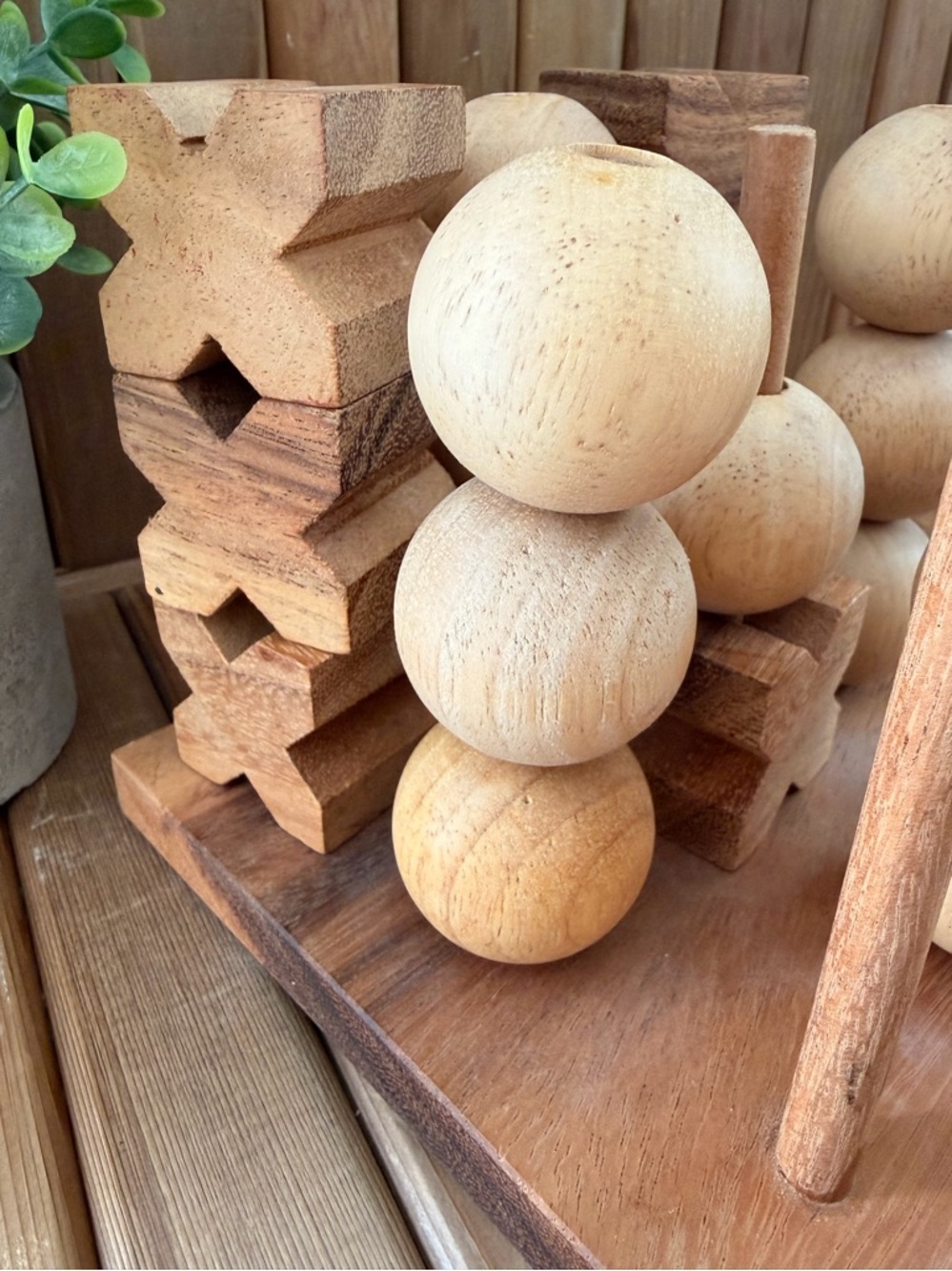 Sculptural Wooden Decor, Vintage Inspired Organic Puzzle Wabi Sabi Minimalist - Picture 6 of 9